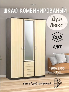 Шкаф комбинированный Дуэт Люкс с зеркалом в Ижевске - izhevsk.mebel24.online | фото 3