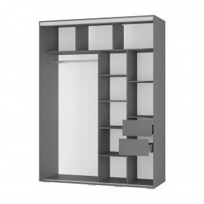 Шкаф-купе Крафт-6 1.6 м ШКК-06 (графит) в Ижевске - izhevsk.mebel24.online | фото 2