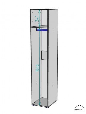 Шкаф Linnea MHR-1 2050х400х510 (Белый-М 11.1.2) в Ижевске - izhevsk.mebel24.online | фото 3