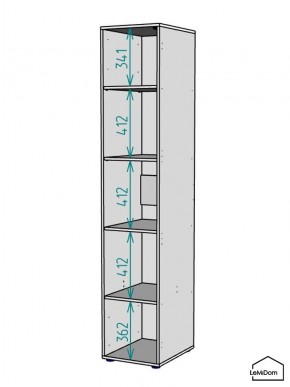 Шкаф Linnea MHR-1PO-2 2050х400х510 (Белый-М 11.1.2) в Ижевске - izhevsk.mebel24.online | фото 3