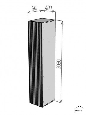 Шкаф Linnea MHR-1PO-3 2050х400х510 (Белый-М 11.1.2) в Ижевске - izhevsk.mebel24.online | фото 2
