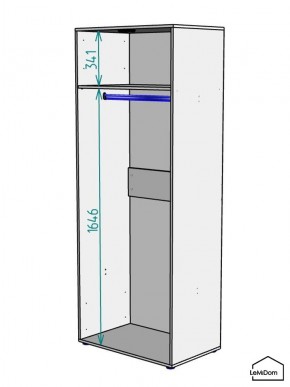 Шкаф Linnea MHR-2 2050х800х510 (Белый-М 11.1.1) в Ижевске - izhevsk.mebel24.online | фото 3