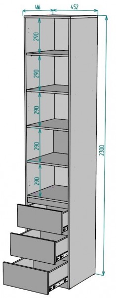 Шкаф Мальта H160 в Ижевске - izhevsk.mebel24.online | фото 2