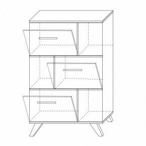 Шкаф низкий с нишами Вега Скандинавия в Ижевске - izhevsk.mebel24.online | фото 3