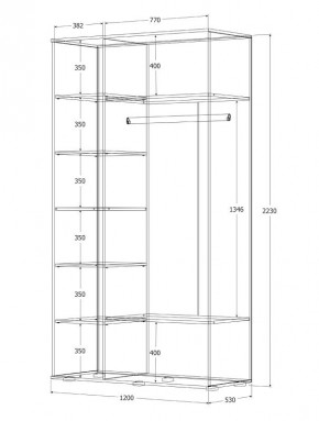 Шкаф Норден 1200 (Белый текстурный) в Ижевске - izhevsk.mebel24.online | фото 3