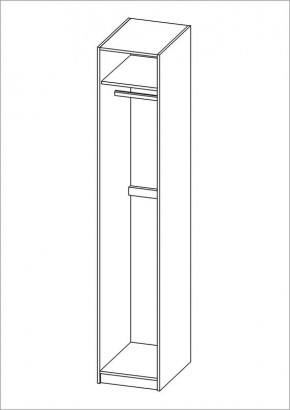Шкаф ПЕГАС однодверный с рамочным фасадом, цвет белый в Ижевске - izhevsk.mebel24.online | фото 3