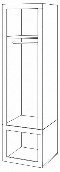 Шкаф платяной Toivo ТОЙ ШК 60/60 Д в Ижевске - izhevsk.mebel24.online | фото 2