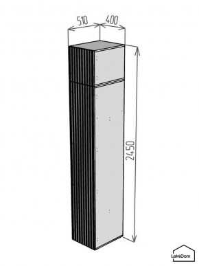 Шкаф с антресолью Linnea MHR-1A-1 2450х400х510 (Белый-М 11.1.1) в Ижевске - izhevsk.mebel24.online | фото 2