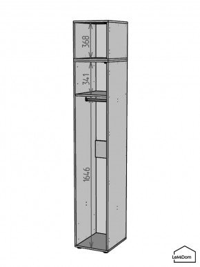 Шкаф с антресолью Linnea MHR-1A-1 2450х400х510 (Белый-М 11.1.1) в Ижевске - izhevsk.mebel24.online | фото 3