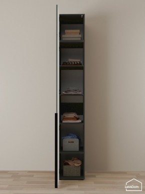 Шкаф с антресолью Linnea MHR-1A-2 2450х400х510 (Графит-М 11.1.25) в Ижевске - izhevsk.mebel24.online | фото 4