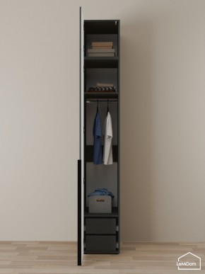 Шкаф с антресолью Linnea MHR-1A-3 2450х400х510 (Графит-М 11.1.25) в Ижевске - izhevsk.mebel24.online | фото 6