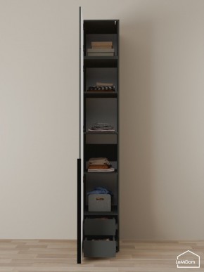 Шкаф с антресолью Linnea MHR-1A-4 2450х400х510 (Графит-М 11.1.25) в Ижевске - izhevsk.mebel24.online | фото 4