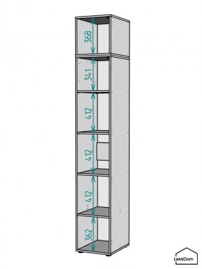 Шкаф с антресолью Linnea MHR-1POA-2 2450х400х510 (Белый-М 11.1.2) в Ижевске - izhevsk.mebel24.online | фото 3