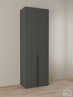 Шкаф с антресолью Linnea MHR-2A-1 2450х800х510 (Графит-М 11.1.25) в Ижевске - izhevsk.mebel24.online | фото