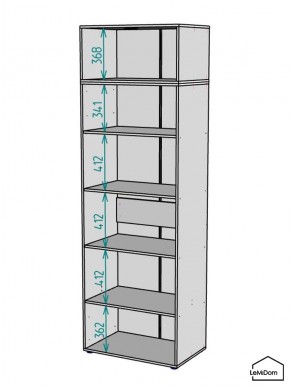 Шкаф с антресолью Linnea MHR-2A-2 2450х800х510 (Белый-М 11.1.2) в Ижевске - izhevsk.mebel24.online | фото 3
