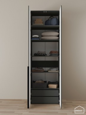 Шкаф с антресолью Linnea MHR-2A-3 2450х800х510 (Графит-М 11.1.25) в Ижевске - izhevsk.mebel24.online | фото 5