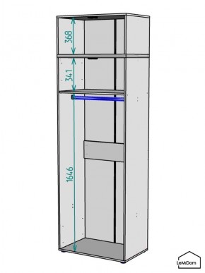 Шкаф с антресолью Linnea MHR-2POA-1 2450х800х510 (Белый-М 11.1.2) в Ижевске - izhevsk.mebel24.online | фото 3