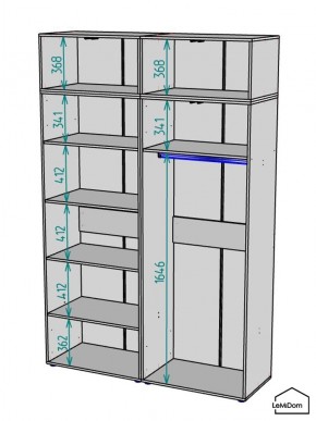 Шкаф с антресолью Linnea MHR-4A-1 2450х1600х510 (Белый-М 11.1.2) в Ижевске - izhevsk.mebel24.online | фото 3