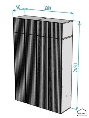 Шкаф с антресолью Linnea MHR-4POA-1 2450х1600х510 (Белый-М 11.1.2) в Ижевске - izhevsk.mebel24.online | фото 2