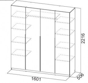 Шкаф ШК-5 (1600) Графит серый в Ижевске - izhevsk.mebel24.online | фото