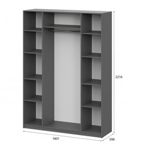 Шкаф ШК-5 (1600) Графит серый в Ижевске - izhevsk.mebel24.online | фото 5