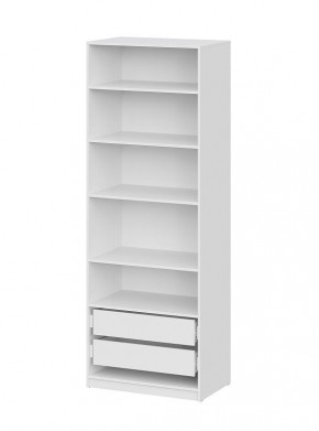 Шкаф ШК-5 + 4 полки + ящики (800) Белый текстурный в Ижевске - izhevsk.mebel24.online | фото