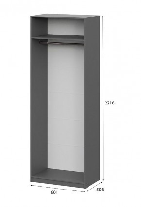 Шкаф ШК-5 (800) Графит серый в Ижевске - izhevsk.mebel24.online | фото 5