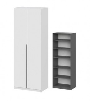 Шкаф ШК-5 + 4 полки (800) Белый текстурный в Ижевске - izhevsk.mebel24.online | фото 2