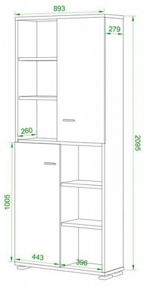 Шкаф-витрина Домино ПУ-30-2-ФС в Ижевске - izhevsk.mebel24.online | фото 2