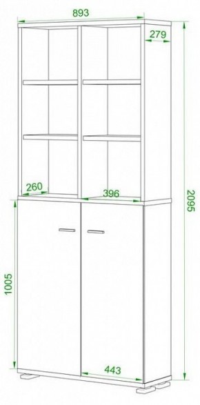 Шкаф-витрина Домино ПУ-30-4-ФС в Ижевске - izhevsk.mebel24.online | фото 2