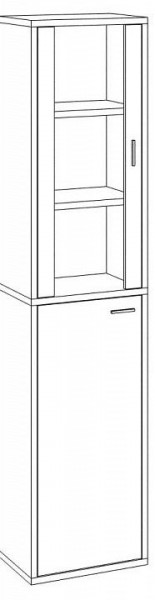 Шкаф-витрина Домино СУ(ш1в2)+1ФГ+1ФС в Ижевске - izhevsk.mebel24.online | фото 3