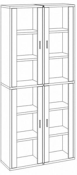 Шкаф-витрина Домино СУ(ш2в2)+4ФС в Ижевске - izhevsk.mebel24.online | фото 3