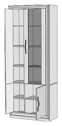Шкаф-витрина Нобиле ШВтВ-ФСД-ФГК в Ижевске - izhevsk.mebel24.online | фото 2