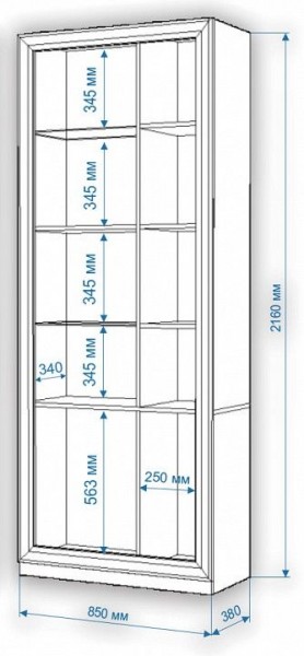 Шкаф-витрина Нобиле ШВтВ-ФСД-ФГК в Ижевске - izhevsk.mebel24.online | фото 3