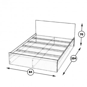 Стандарт Кровать 0800, цвет дуб сонома, ШхГхВ 83,5х203,5х70 см., сп.м. 800х2000 мм., без матраса, основание есть в Ижевске - izhevsk.mebel24.online | фото 4