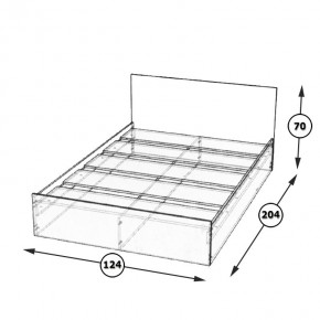 Стандарт Кровать 1200, цвет дуб сонома, ШхГхВ 123,5х203,5х70 см., сп.м. 1200х2000 мм., без матраса, основание есть в Ижевске - izhevsk.mebel24.online | фото