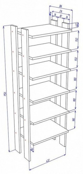 Стеллаж для обуви Cross СТЕЛ1 в Ижевске - izhevsk.mebel24.online | фото 4