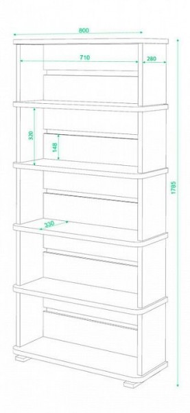 Стеллаж Домино СБ-25/5 в Ижевске - izhevsk.mebel24.online | фото 2