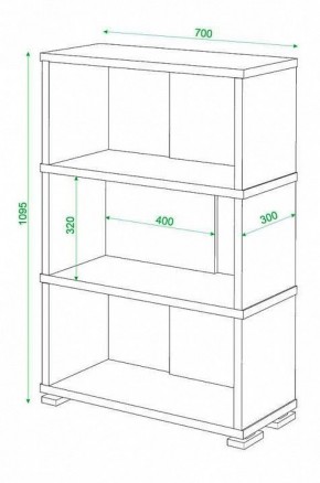 Стеллаж книжный Домино нельсон СБ-10_3 в Ижевске - izhevsk.mebel24.online | фото 2