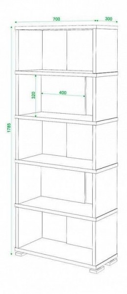 Стеллаж книжный Домино СБ-10_5 в Ижевске - izhevsk.mebel24.online | фото 3