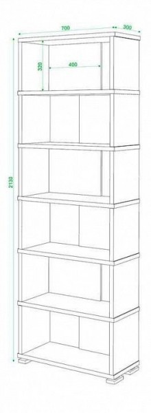 Стеллаж книжный Домино СБ-10_6 в Ижевске - izhevsk.mebel24.online | фото 3