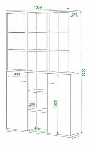 Стеллаж комбинированный Домино нельсон ПУ-40-6 в Ижевске - izhevsk.mebel24.online | фото 2