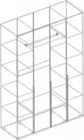 СТИЛ Шкаф 4-ств с зеркалом 1400 в Ижевске - izhevsk.mebel24.online | фото 2