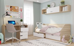 Стол 1200/3 ящика АНТАЛИЯ (Сонома/Белый софт) в Ижевске - izhevsk.mebel24.online | фото 2