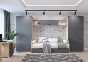 Стол 1200/3 ящика АНТАЛИЯ (Сонома/Графит софт) в Ижевске - izhevsk.mebel24.online | фото 2