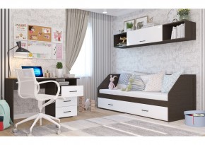 Стол 1200/3 ящика НЕНСИ (Венге/Белый глянец) в Ижевске - izhevsk.mebel24.online | фото 2