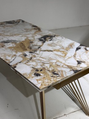Стол ACERRA NEW 160 GLOSS GRAND JADE SOLID CERAMIC/ каркас цвета шампань, ®DISAUR в Ижевске - izhevsk.mebel24.online | фото 5