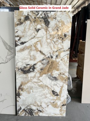 Стол ACERRA NEW 160 GLOSS GRAND JADE SOLID CERAMIC/ каркас цвета шампань, ®DISAUR в Ижевске - izhevsk.mebel24.online | фото 6