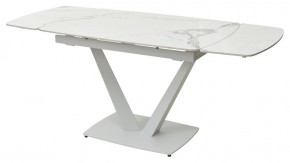 Стол ALATRI 120 GLOSS STATUARIO WHITE SOLID CERAMIC / WHITE, ®DISAUR в Ижевске - izhevsk.mebel24.online | фото 5