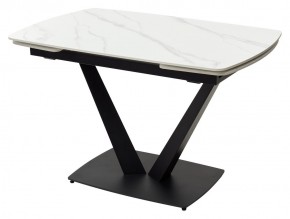 Стол ALATRI 120 MATT WHITE MARBLE SOLID CERAMIC / BLACK, ®DISAUR в Ижевске - izhevsk.mebel24.online | фото 2